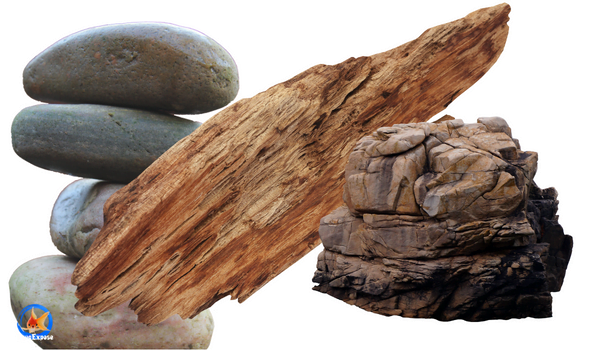 Driftwood logs & Rock for aquascaping